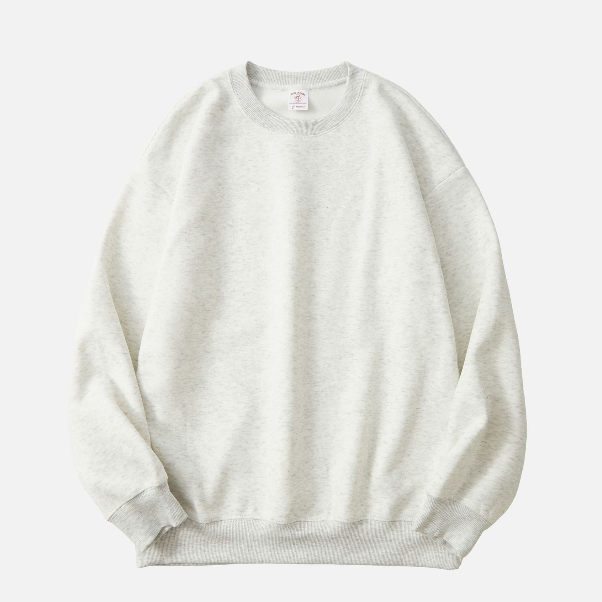 2026 New High-Quality 350g Polar Fleece Lined Crewneck Sweatshirt, Fluffy Fleece Loose Solid Color Unisex Couple Hoodie