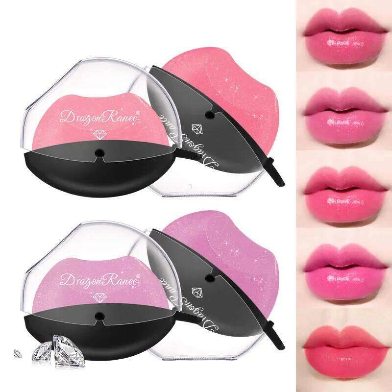 Lazy Pearl light Temperature Color Changing Lip-shaped Lipstick Velvet Moisturizing Lip Gloss Waterproof Non-stick Cup H260302