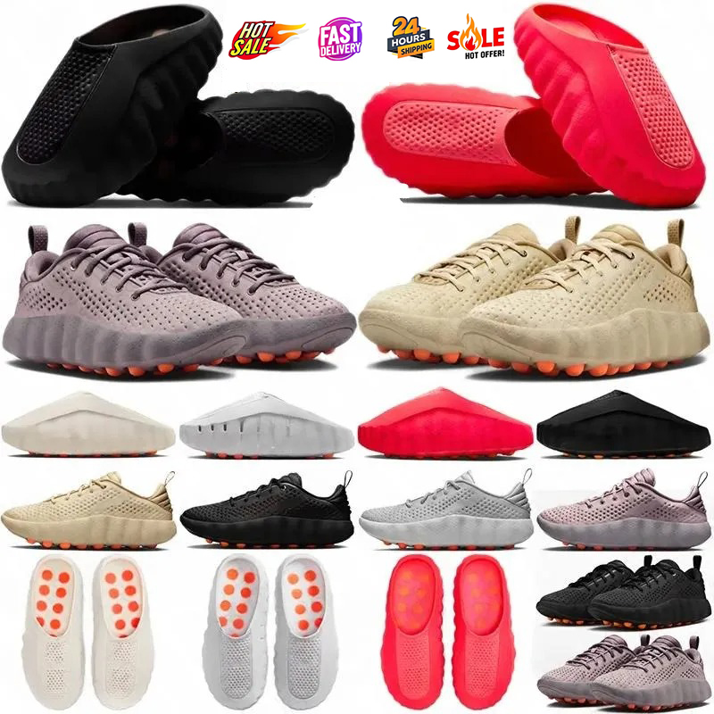 Desginer Mind 001 002 Slide Slides Mind001 Slippers Soft Rubber Tech Comfortables Sandals Mules Clog Black Red Bone Light Smoke Grey Men Women Summer Shoes