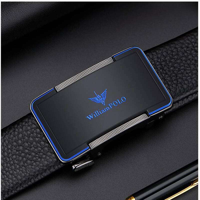 Men's leather with automatic buckle, casual pants fashionable high-end belt, business waist belt S260228