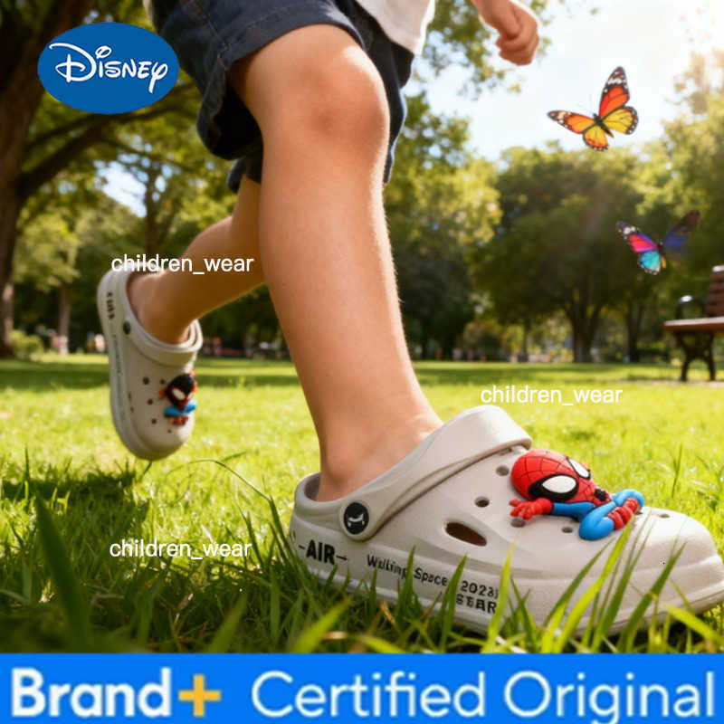 Disney Spider Man Childrens Cave Shoes Boys Anti Slip Soft Sole Kids Beach Sandals For Home And Outdoor Shoes Size 24-45 H260303