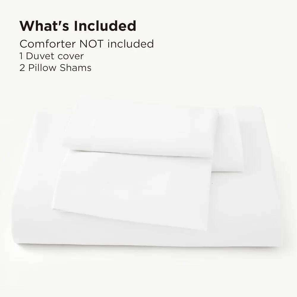 Silky Cooling Duvet King Size - 100% Rayon Derived from Bamboo Comforter Cover Set for Hot Sleepers, Breathable & Moisture W260302