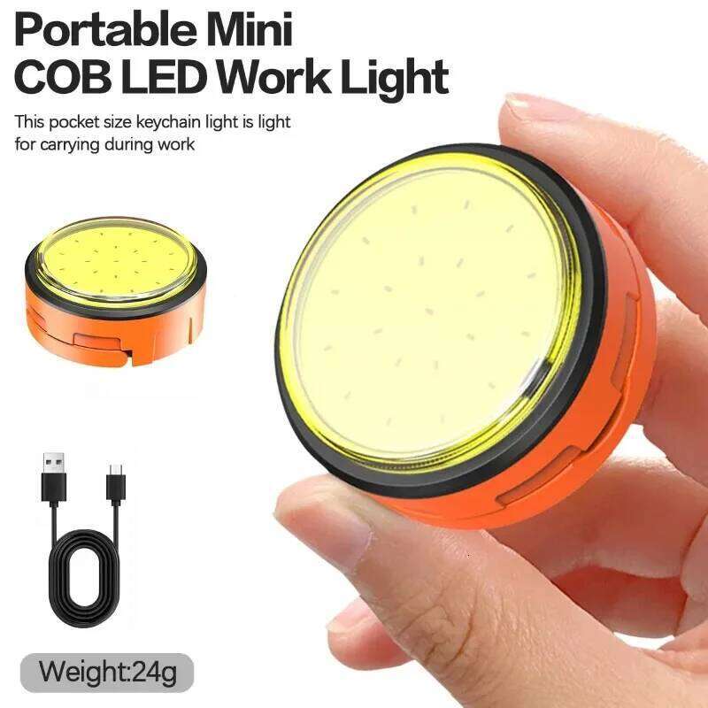 Super Bright COB Rechargeable Light Portable Magnetic Camping Lantern Flashlight for Outdoor Emergency Home & Multiduty Work S260302