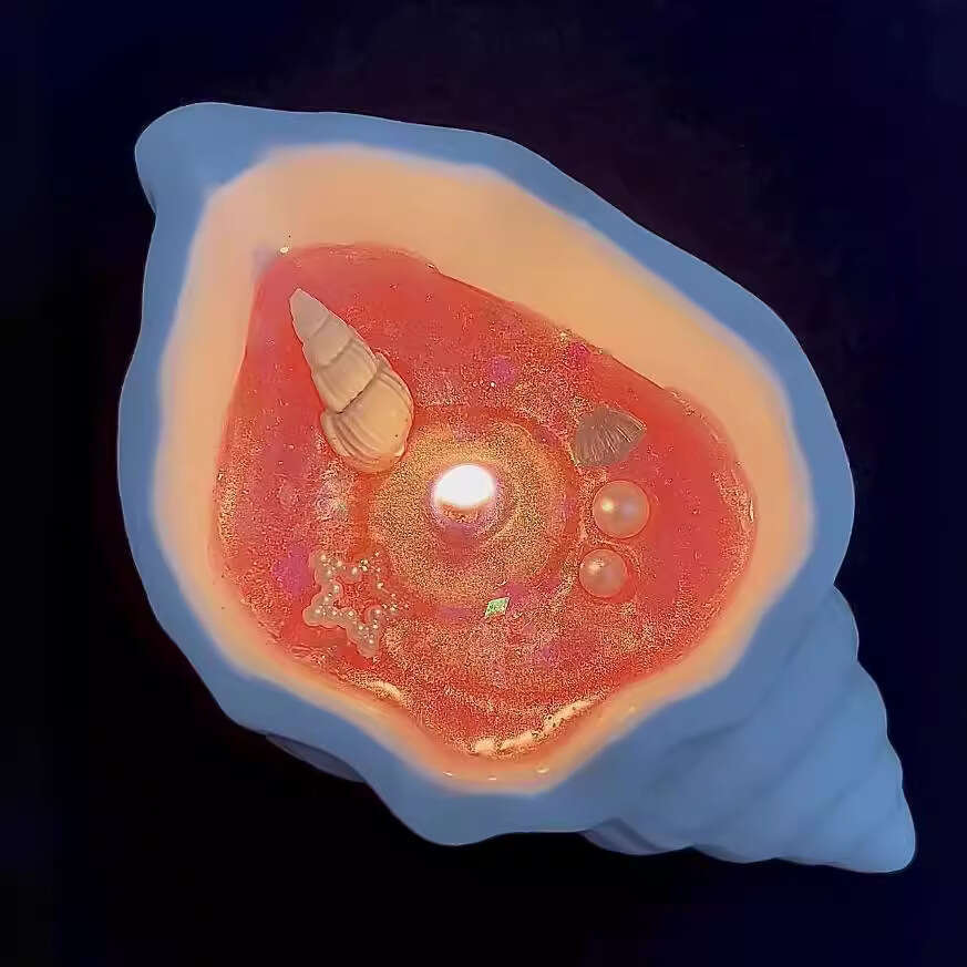 Conch Shell Scented Candle Creative Handmade Birthday Gift Bedroom Decoration High-end Long-lasting Home Fragrance W260303