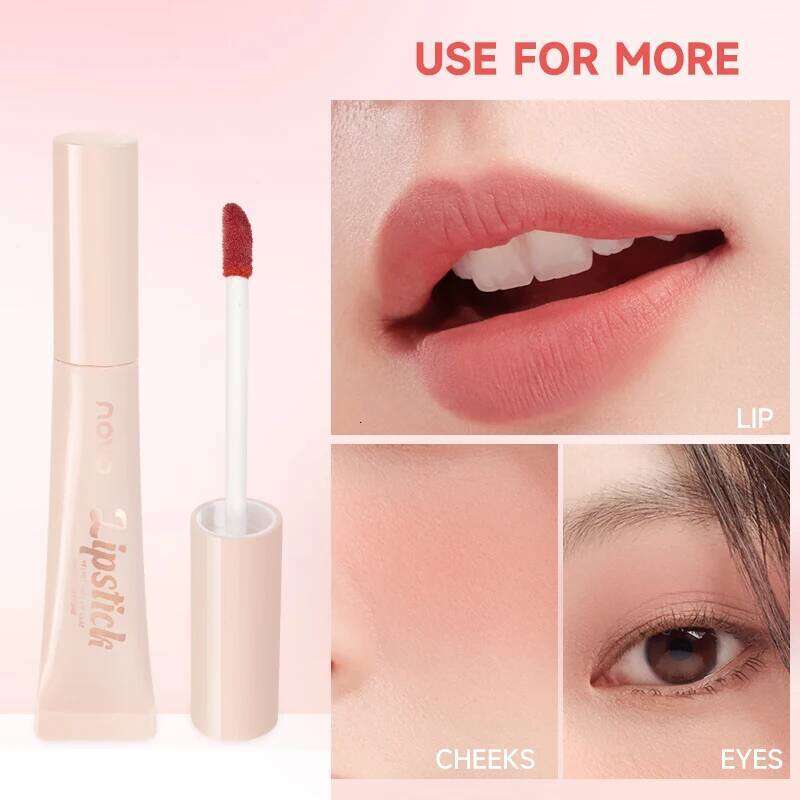 Matte Velvet Mud & Lipstick Long - Lasting, Waterproof, Non-Stick Cup, Multi-functional Lip Cheek Blush Eyeshadow H260302