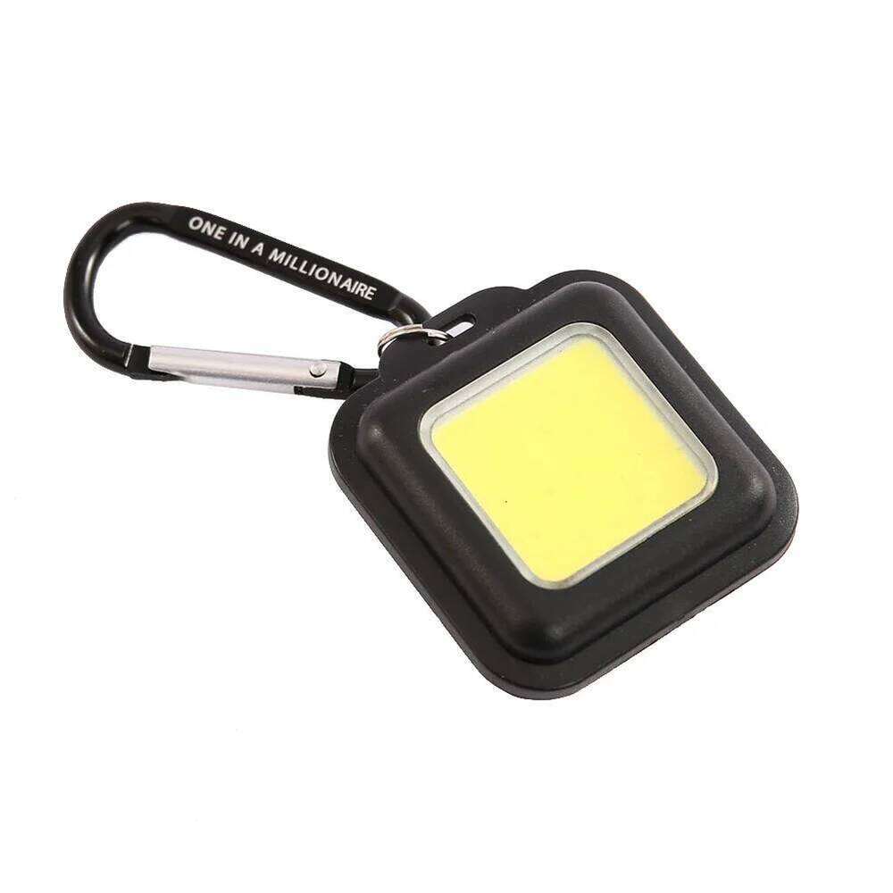 Mini LED Flashlight Keychain Light Multifunctional Portable COB Flashlights USB Charging Work Lights Camping Lantern S260302