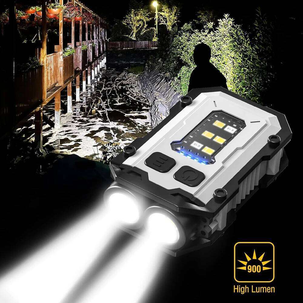 Powerful Pocket Torch Light Rechargeable Super Bright Multifunctional Linterna Magnetic COB LED EDC Mini Keychain Flashlight S260302