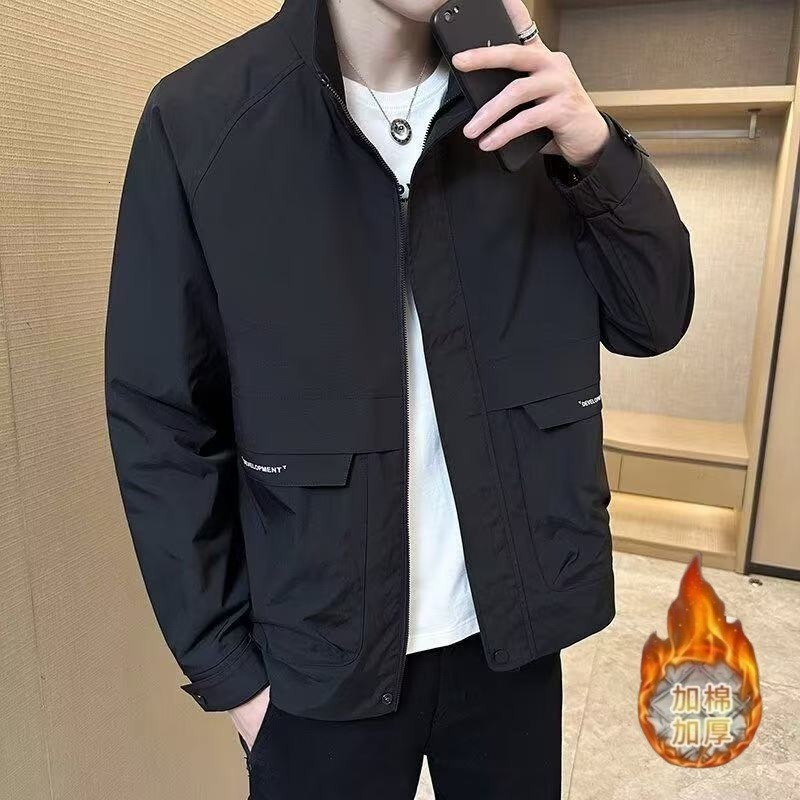 Men's New Trendy Brnd Workwer Stnd Collr Jcket Stylish Men's Spring Nd Autumn Designer Jacket Csul Top