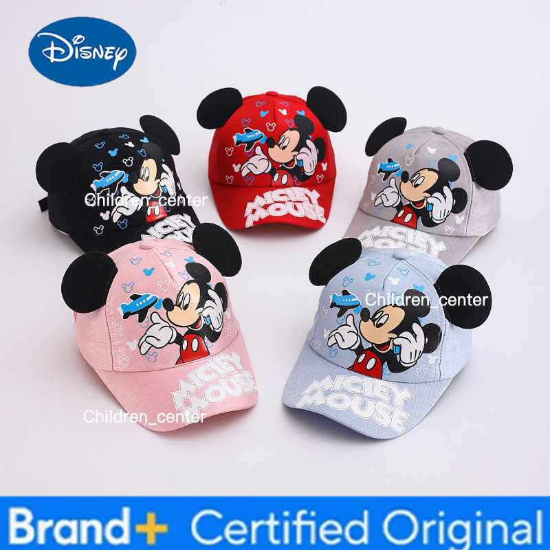 Disney Kawaii Mickey Minnie Mouse Kids Baseball Cap Bowknot Embroidery Girl Boy Cute Peaked Cap Summer Outdoor Shade Mesh Hat H260303