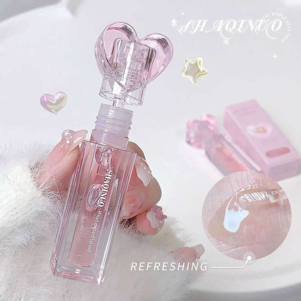 Plumping Jelly Gloss Lasting Moisturizing Transparent Lip Oil Water Light Mirror Peach Lipstick Women Lips Makeup Cosmetics H260302