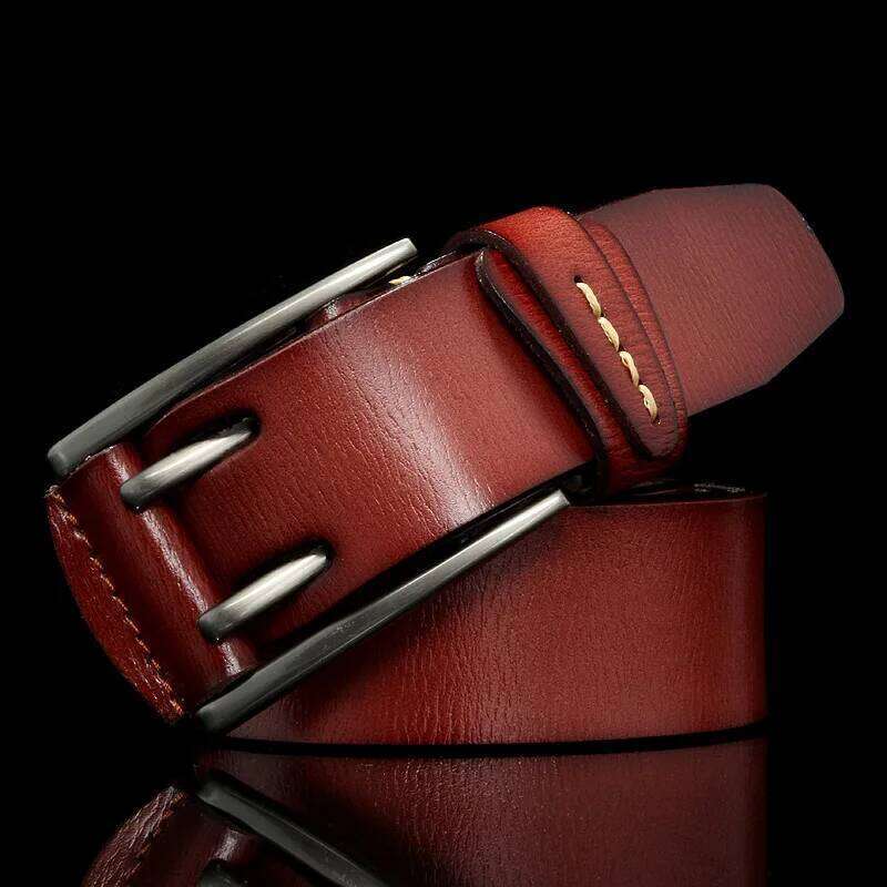 4CM Wide Vintage Style Pin Buckle Genuine Leather Belts For Men High Quality Cowboy Male Jeans Belt Cinturones Hombre S260228