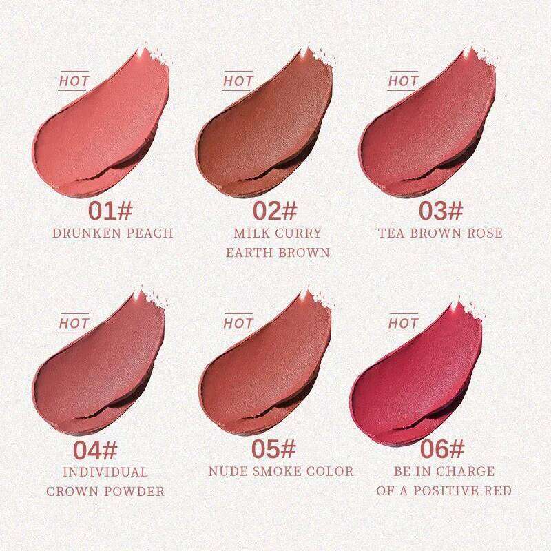 Velvet Matte Lipstick, Long-Lasting Water Resistance Non-Stick Cup, Suitable For All Skin Types, Multi-Color Options H260302