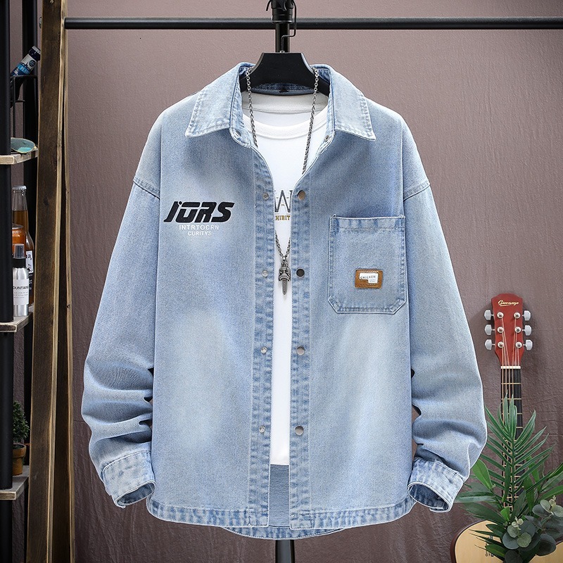 Trendy Vintge Denim Jcket For Men New Designer Jacket Spring/autumn Koren Style Fshion Top Men's Stylish Ptchwork Workwer Jcket