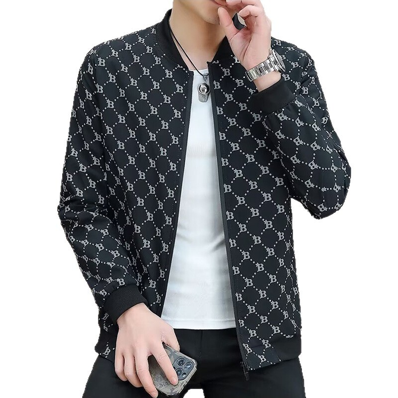 2026 Luxury Brand Designer Clothing Men's Spring And Autumn Jacket New Stand Collar Jacket Trendy Slim Fit Youth Thin Men's Baseball Collar 