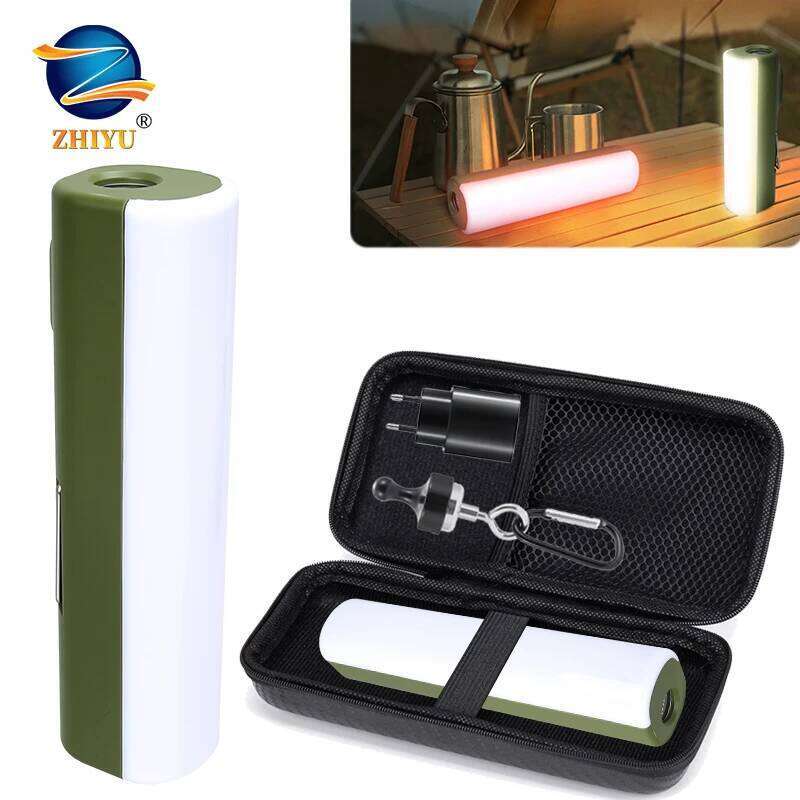 Outdoor LED Camping Built-in 2*18650 Rechargeable Torch RGB Atmosphere Portable Hook Tent Lamp Long Lasting Lantern S260302