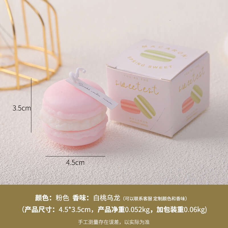 Macaron Scented Wholesale Wedding Fragrance Small Gift Handmade Cross-Border Smokeless Realistic Design Candle W260303