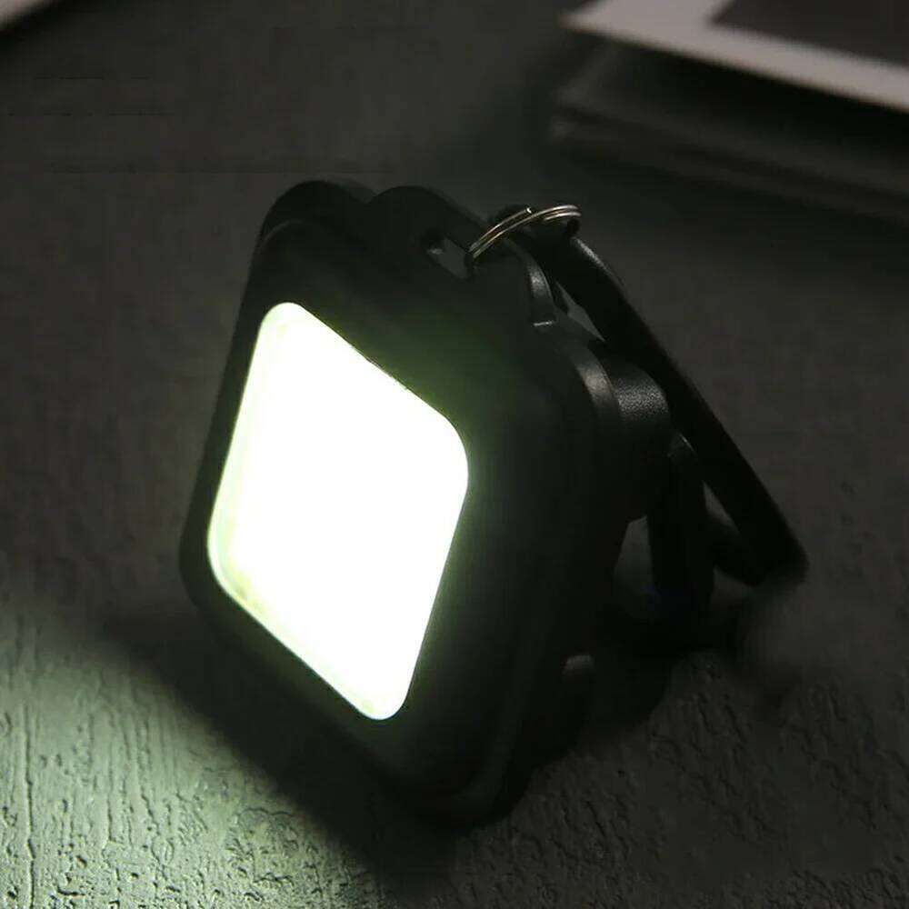Mini LED Flashlight Keychain Light Multifunctional Portable COB Flashlights USB Charging Work Lights Camping Lantern S260302