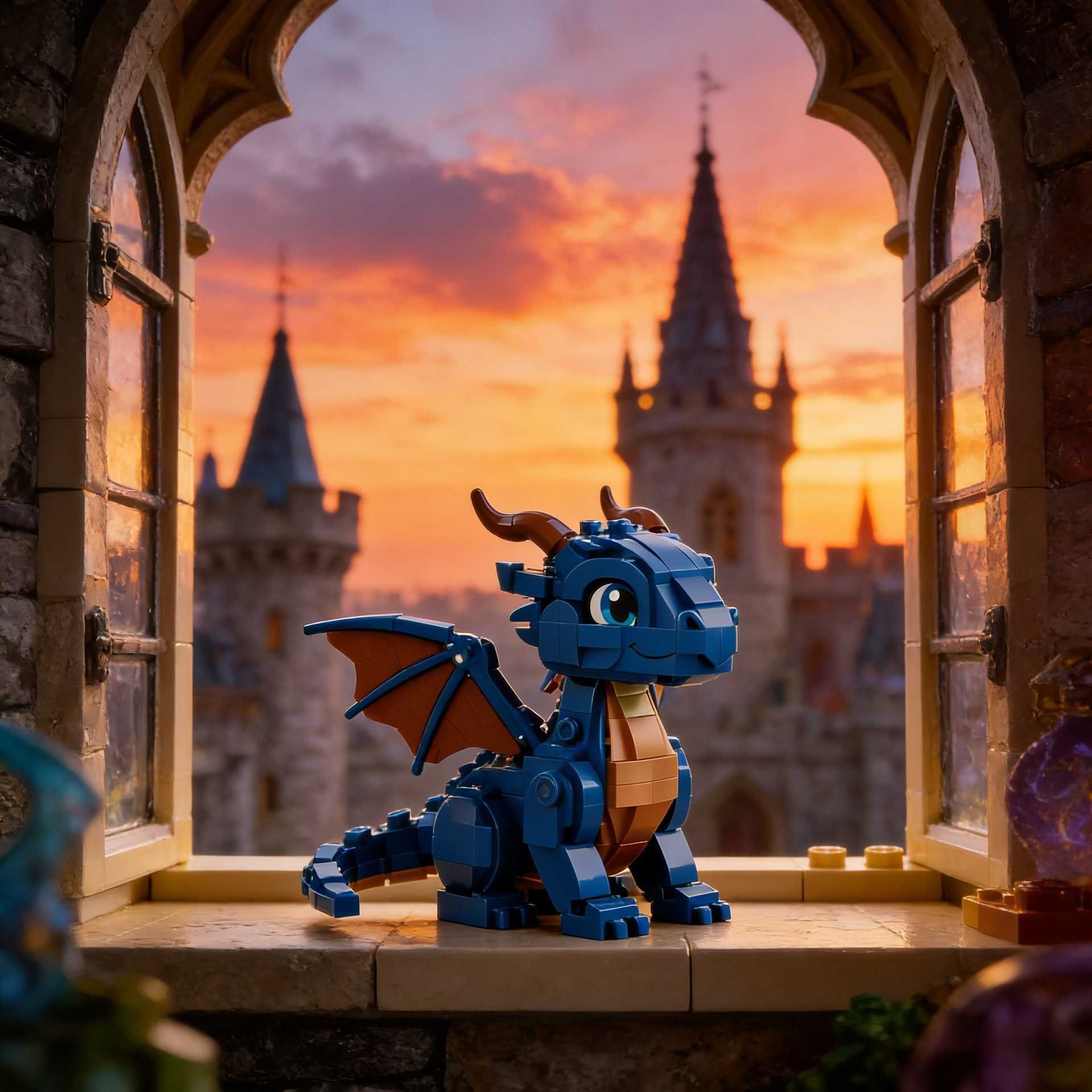 The new Little Blue Dragon is compatible bricks and is a creative trendy toy for building and assembling T260303