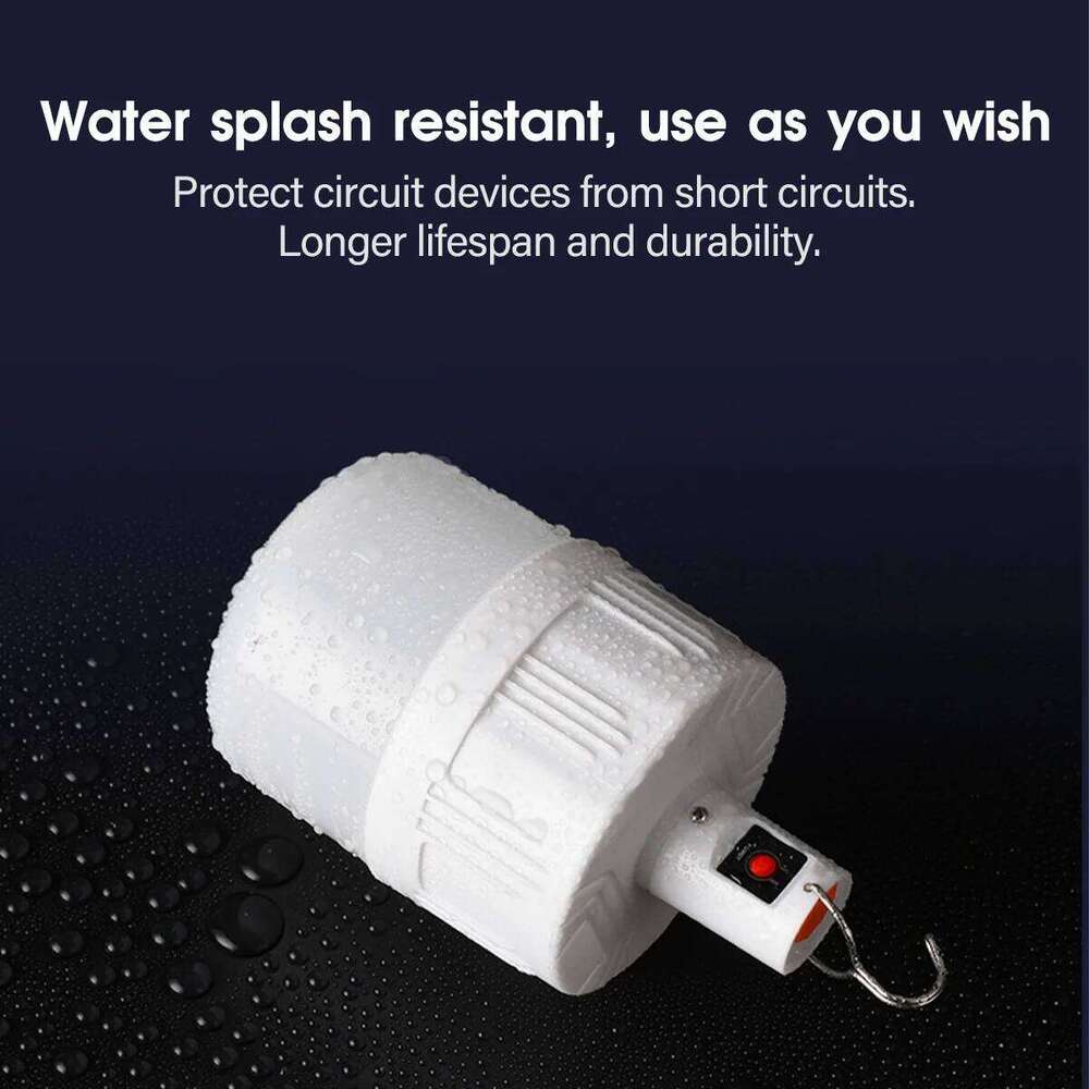 Camping Tent 800mAh 3-Level White Light USB Rechargeable LED Hook-Style Emergency Bulb Ideal for Hiking & Fishing S260302