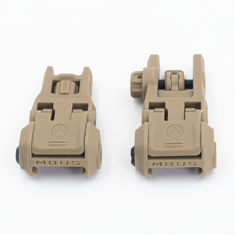 Gen III Flip Up Sights Front & Rear Black Polymer 20mm Picatinny Mount