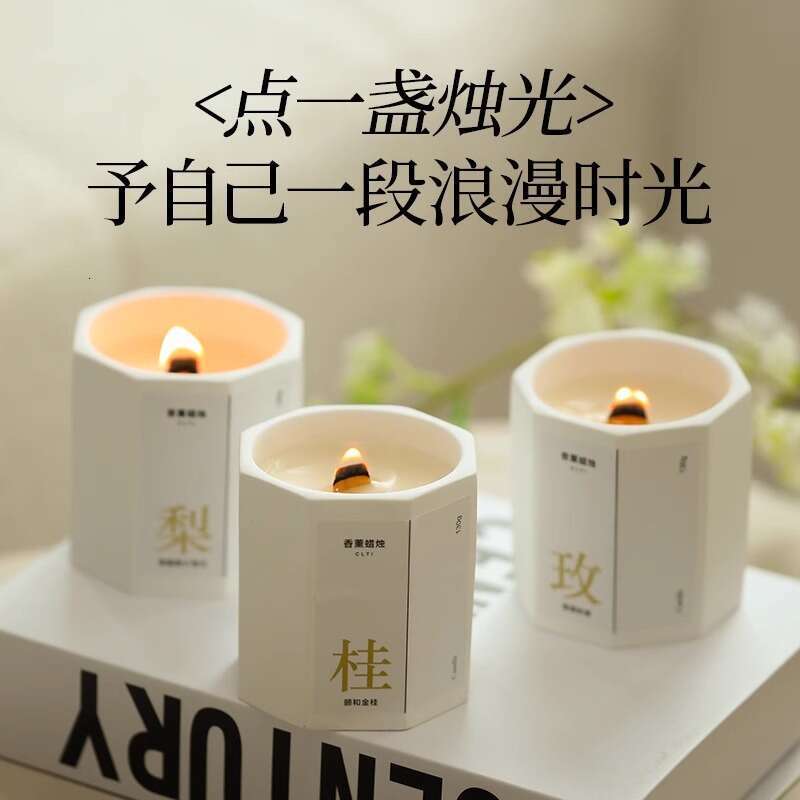 Osmanthus Scented Candle Bedroom Home Indoor Long-lasting Fragrance for Women Ambiance Light Scent High-end Gift Essential Oil W260303