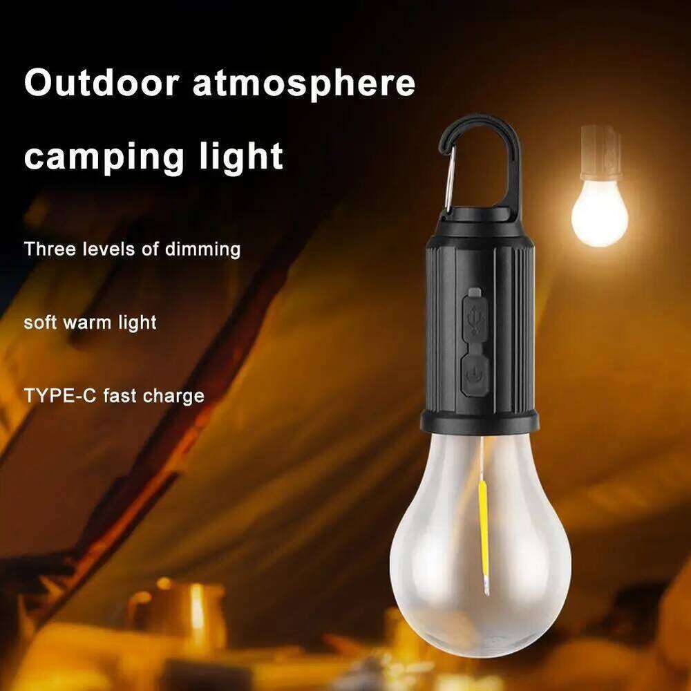 Light 350mAh LED Camping Lamp with Hook Portable Lantern Type C Charging Waterproof for Hiking Fishing S260302