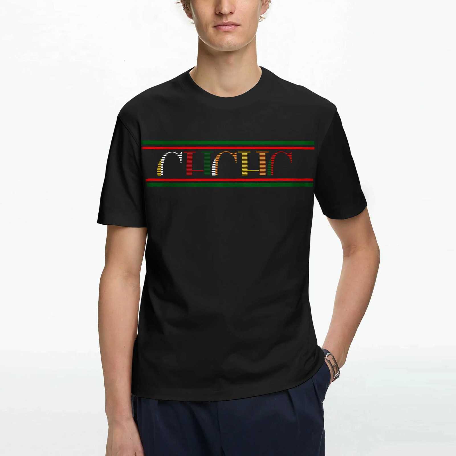 T-shirt Fashion Pure Cotton Round Neck Letter Design Unisex Commute Versatile Classic TopT260303