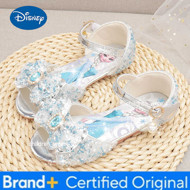Disney Fairy Girl Butterfly Cinderella Princess Sandals Fashion Children Masquerade Role Play Elegant Party Crystal Shoes H260303