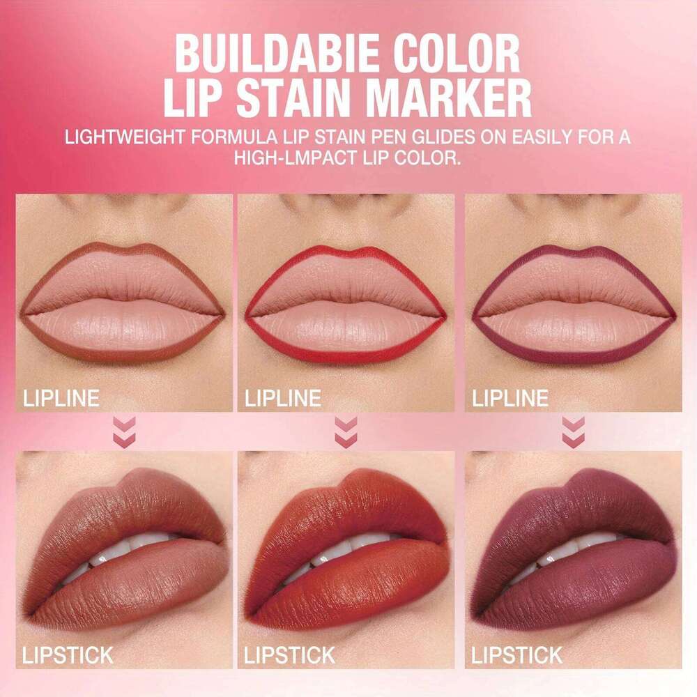 Oblique Rotating Lipstick Lasting & Matte Lip Liner 2 Combination Set H260302