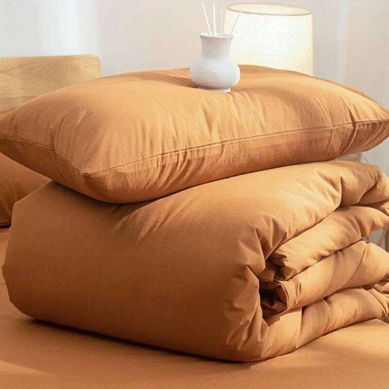 High-End 100% Cotton Soft Bedding Sets Skin Friendly Cozy Single Double Bed Linen Comforter Cover Set for Adults and Children W260302