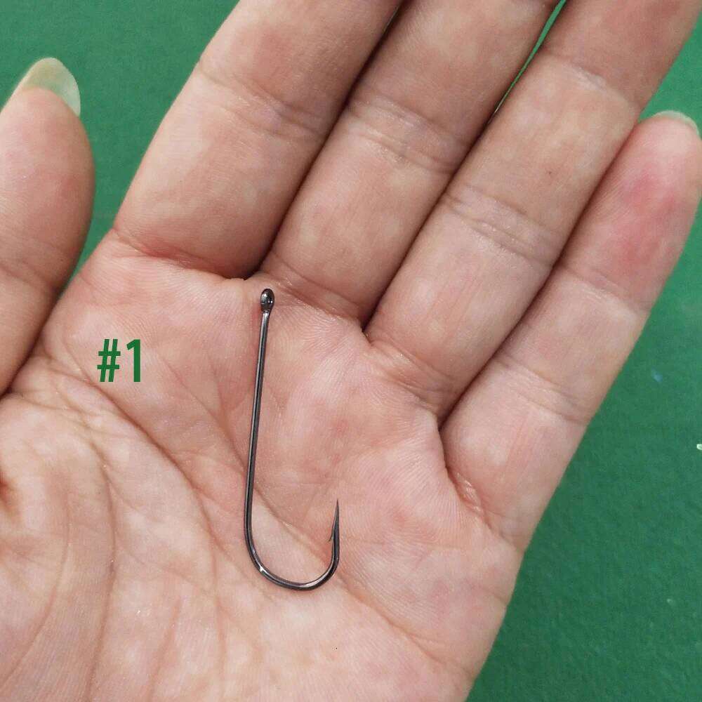 Wifreo 100PCS Aberdeen Long Shank Fish Saltwater Fresh Water Fishing Hooks Sabiki Rig Streamer Fly Hook Size 16 to 2/0 3/0 Z260228