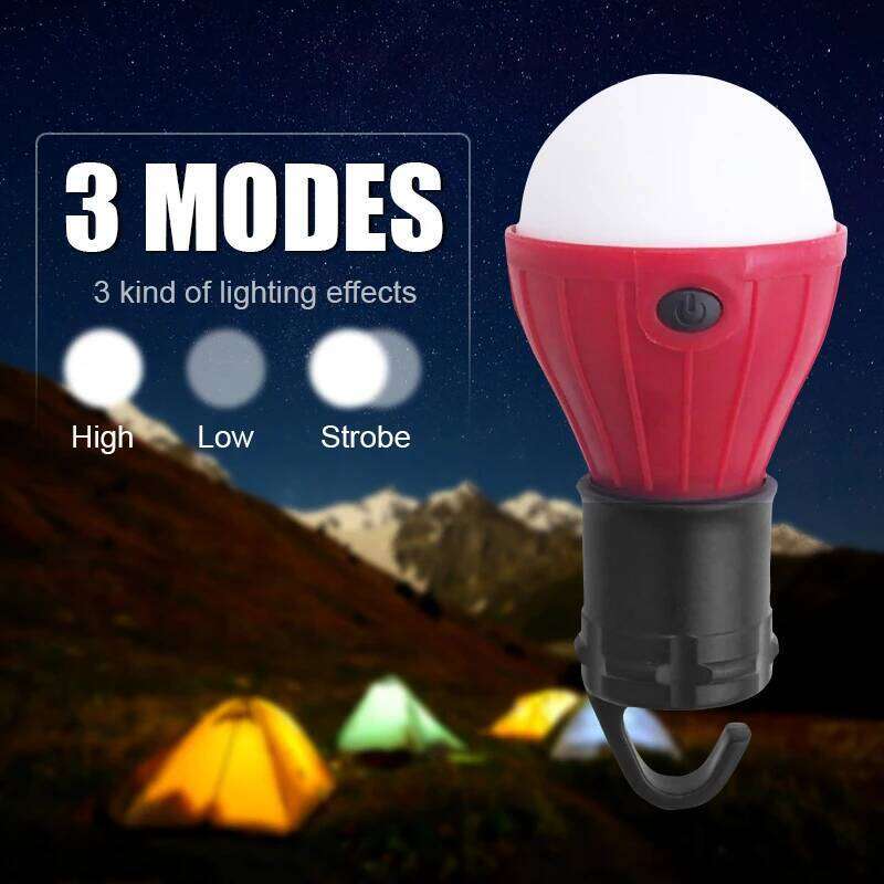 Outdoor Camping Lantern Tent Emergency Bulb LED Hook Pendant Night Light Carabiner for Travel Hiking Fishing S260302