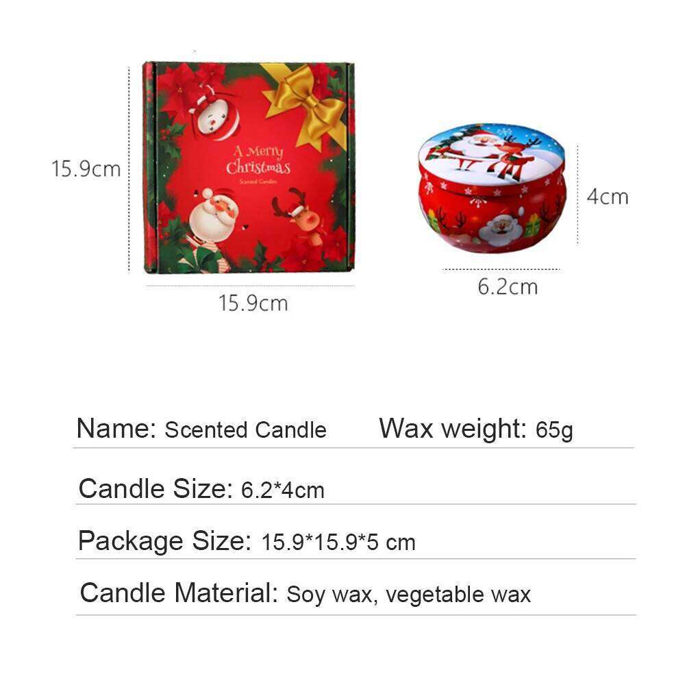 4pcs/box Fragrance Scented Christmas Gifts Creative Ornaments Aromatherapy Candles Party Decoration W260303