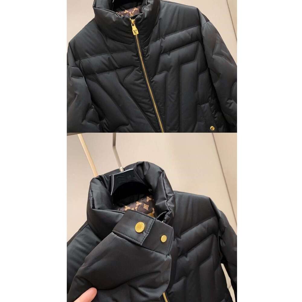 American European Station Winter New Knitted Sleeve Patchwork White Duck Men's Down Jacket Slim Fit Embroidered Warm Thickened Coat Luanyun - view 6