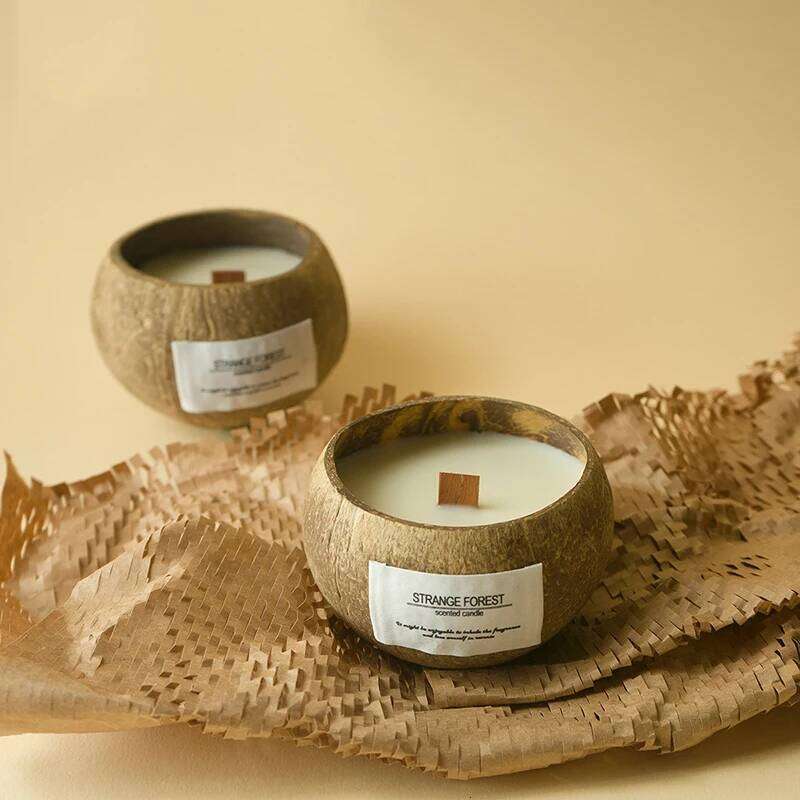 Coconut Shell Aromatherapy Candle Essential Oil Premium Plant Wax Fragrance Home Companion W260303