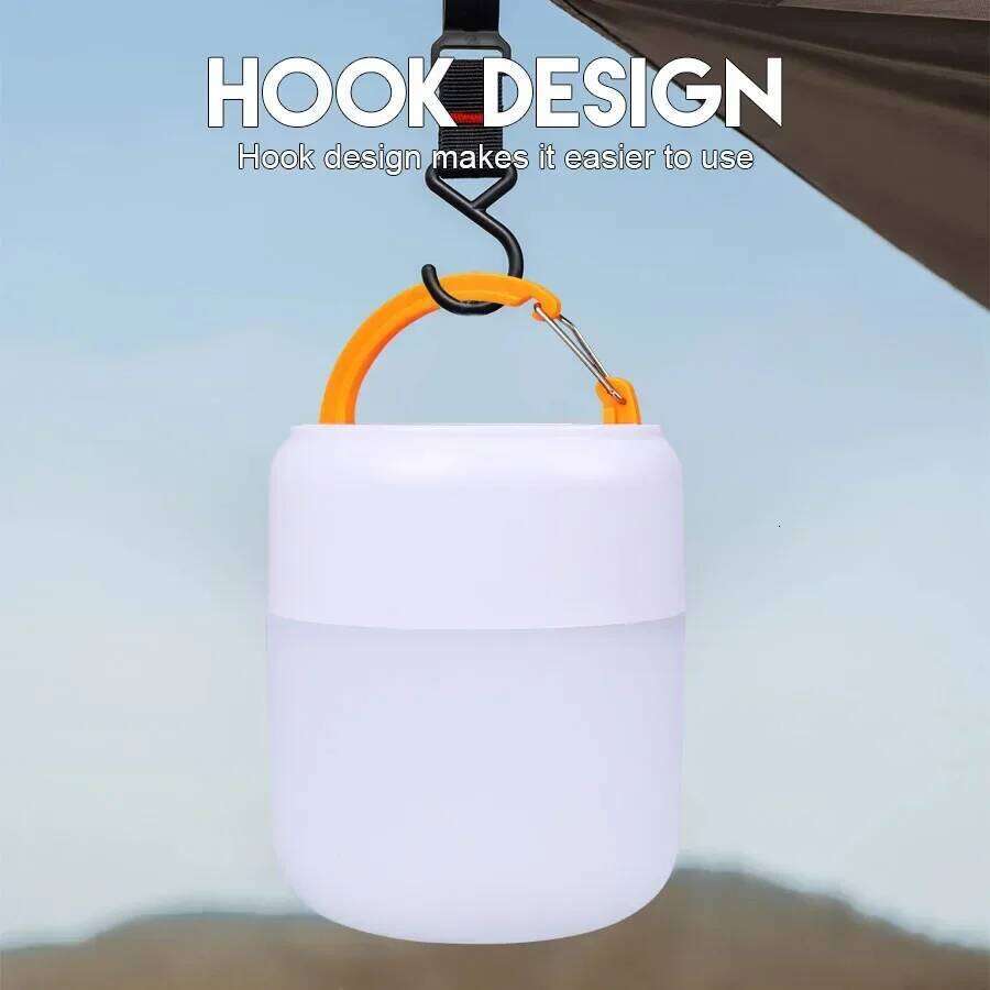 Powerful Light USB Rechargeable Led Emergency Lantern Built in 18650 Battery Flashlight with Hook Outdoor Camping Lamp S260302