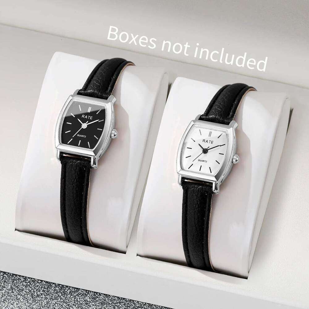 2PCS/Set Fashion Casual Women Watches Leather Strap Quartz Wristwatch Reloj Mujer Girls Clock GiftWithout Box XJ260303