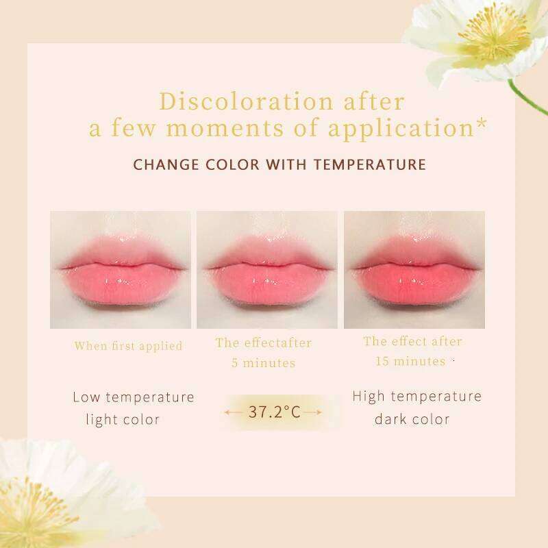 Jelly Crystal Lipstick, Long Lasting Nourishing Moisturizing Anti-Chapped Balm, Temperature Color Changing Lip Gloss H260302