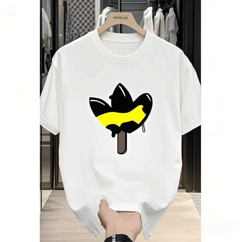 T-shirt 2026 Summer Luxury Brand Personalized Print Y2K Style Unisex Cotton Short-Sleeved TopT260303