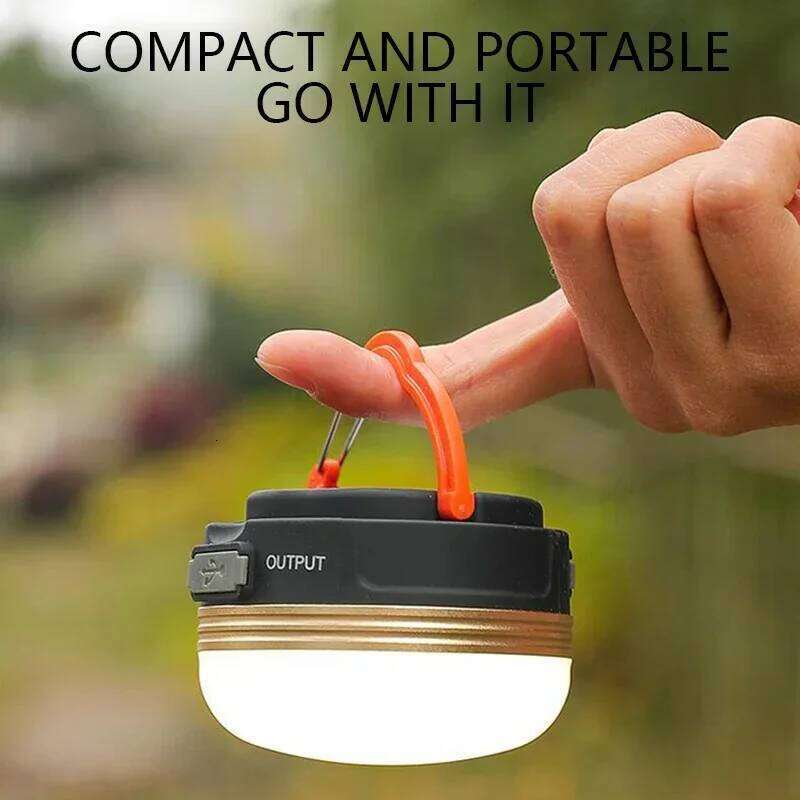 1800mAh USB Rechargeable Portable Flashlight Camping Equipment Lights LED Lantern Table Lamp Outdoor Hiking Night Hanging S260302