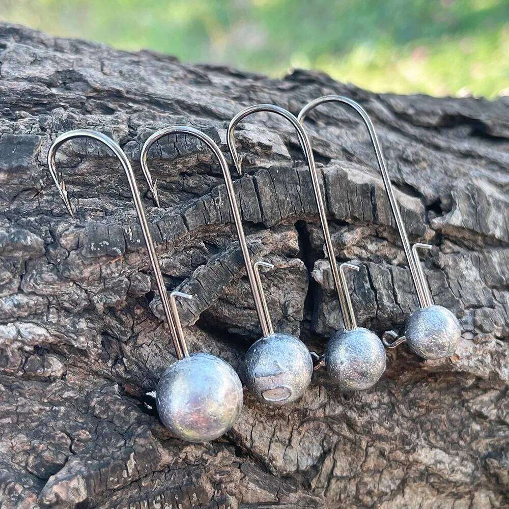 5g 7g 10g Jig Heads Fishing Hook Shank Round Ball High Carbon Steel Long For Soft Lure Worm Accessorie 4pcs Z260228