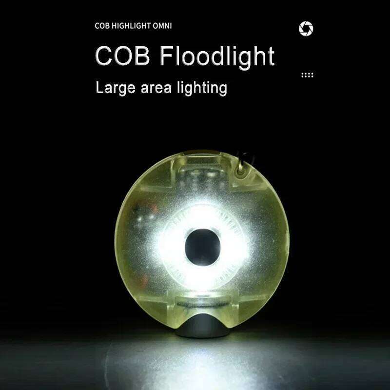 Mini Keychain Flashlight 6 Light Modes Torch Type-C Charging Multi-function Waterproof Fluorescent Magnetic Warning Camping Lamp S260302