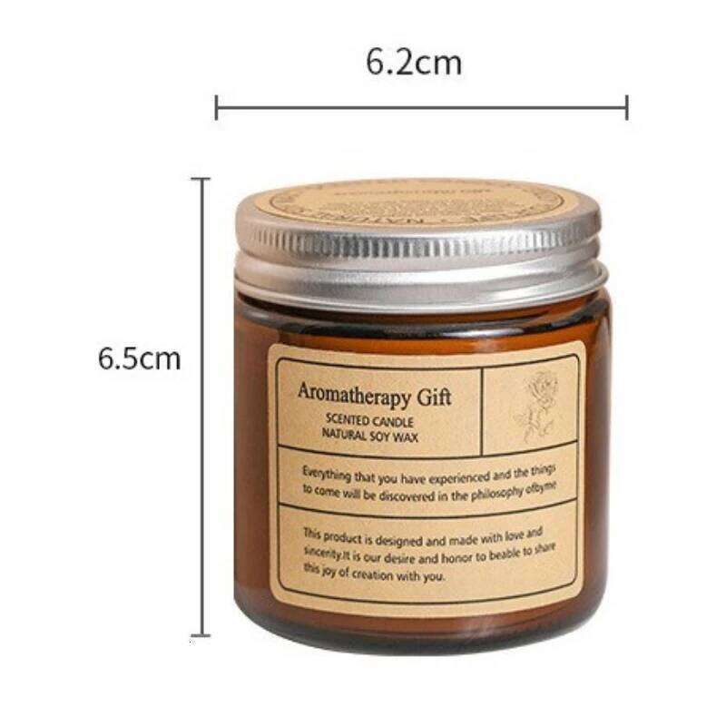 Tea Candle Bedroom Romantic Souvenir Indoor Soy Wax Scented Glass Cup Essential Oil W260303