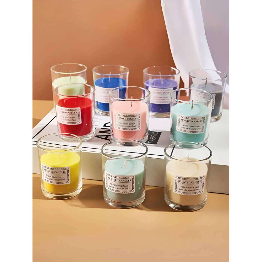 1PC Romantic Smokeless Soy Wax Candle in Glass Aromatherapy Gift Box for Home Wedding Decor And Companion Souvenir W260303