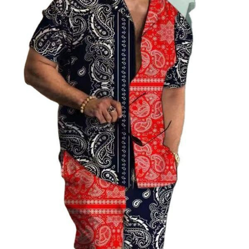 2026 Luxury Brand Designer Clothing 2025 New Fashion Men's Shirt, Personalized Casual Short-Sleeve Shirt And Shorts Set For Men