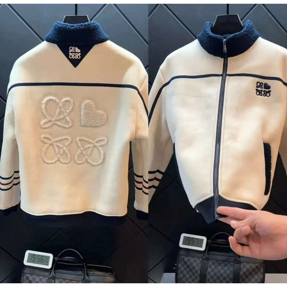 Original Clothing Stand Collar Men's Jackets Striped Casual Outerwear Coat for Autumn Winter Black and White Designer Tops Daily Outfit
