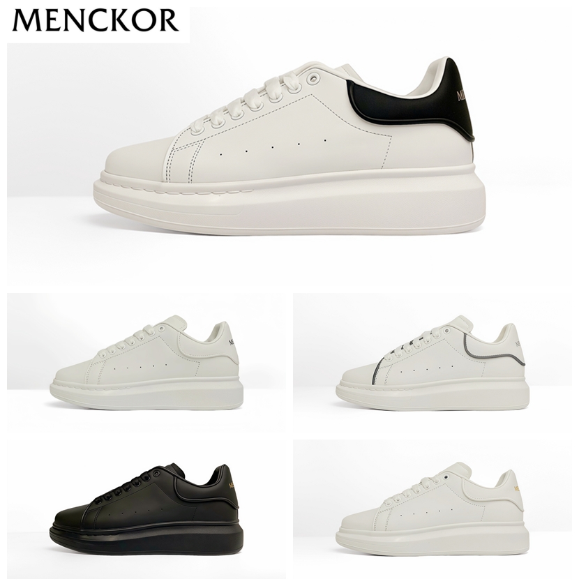 MENCKOR Spring and Summer New Low-top Thick-soled Height-increasing Casual Sports White Shoes for Men and Women, Daily Commuting for Students