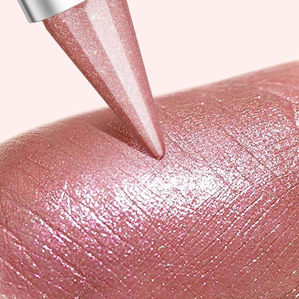 Nude pink waterproof and long-lasting metallic texture, pearlescent shimmering lipstick, suitable for all H260302