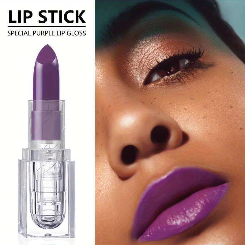 Purple Lip Gloss Moisturizing Matte Glamor Non-stick Cup High Pigmented Lipsticks For Cosplay Party Makeup Cosmetics H260302