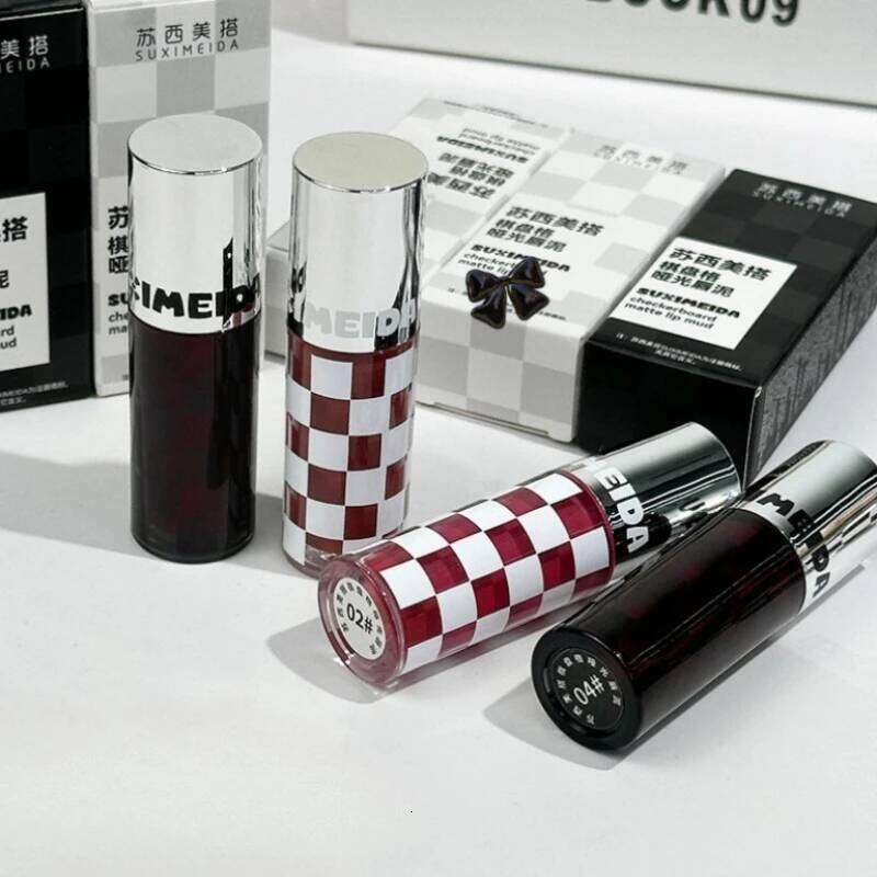 6 Colors Matte Punk Red Gloss Lasting Waterproof Dark Smoky Purple Lipstick Natural Chocolates Lip Tint Makeup H260302